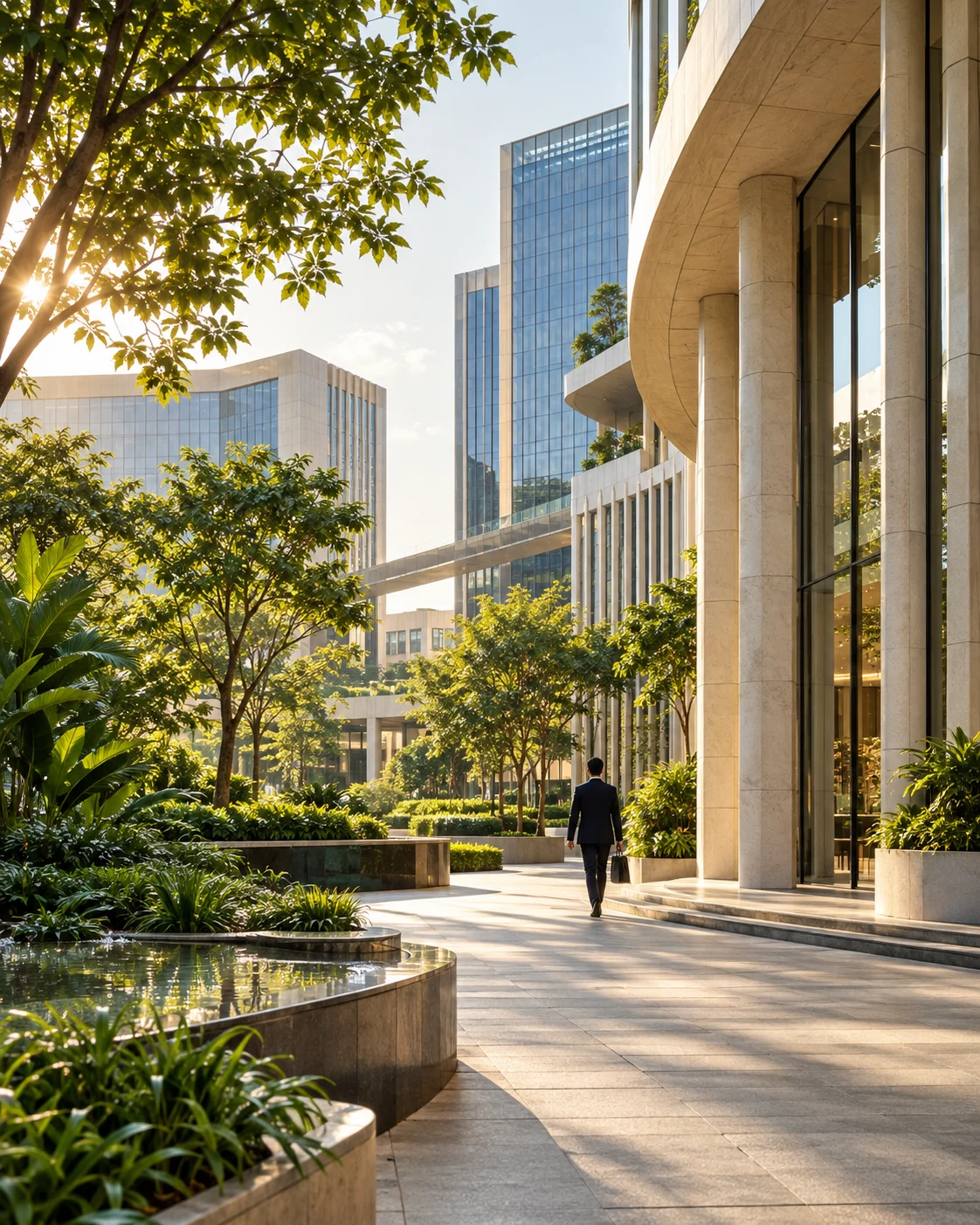 Illustrative modern business district
